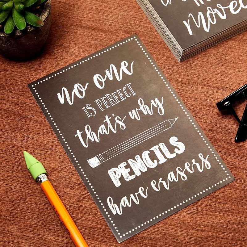 Pipilo Press Postcards for Mailing - 4 x 6 In, Black, 40-Pack, Modern - Motivational Postcards with Quotes & Inspirational Designs - Image 2